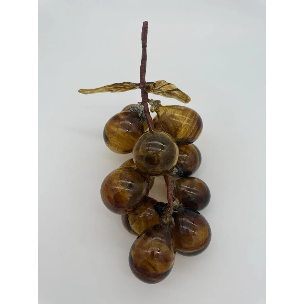 LARGE MCM Lucite Acrylic Grape Cluster Amber XL  Retro Vintage 13” 1 Or 2